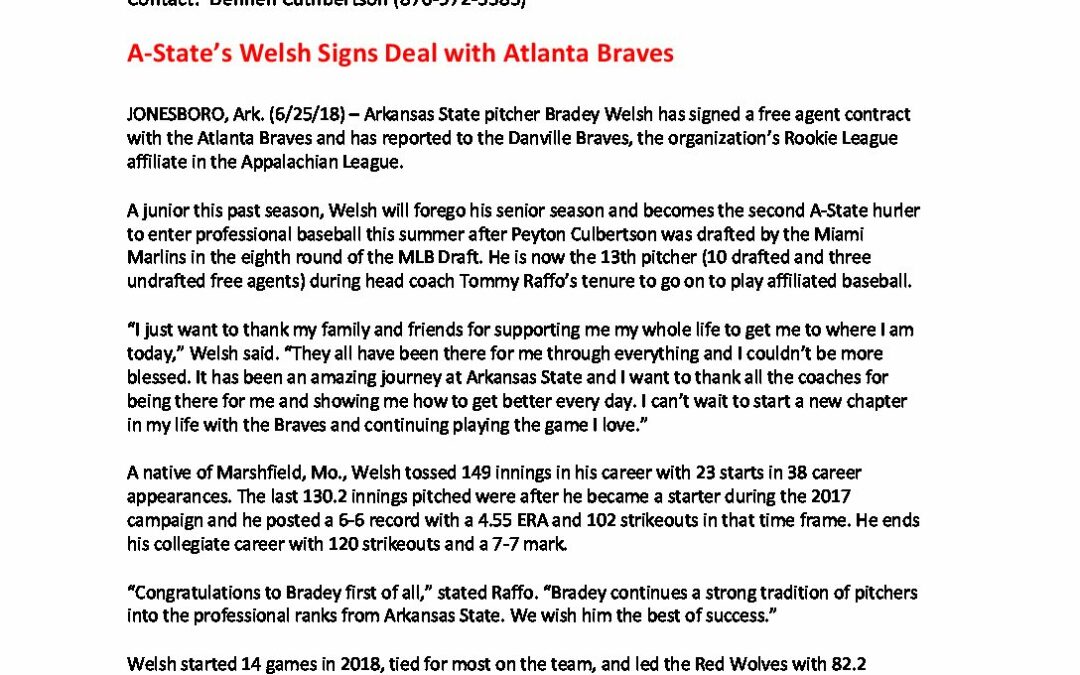 A-States-Welsh-Signs-Deal-with-Atlanta-Braves