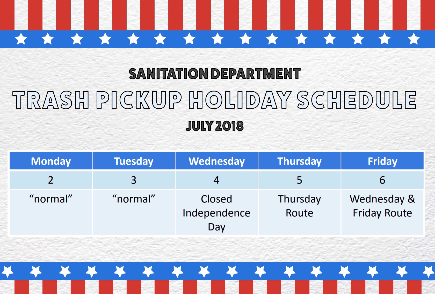 Holiday Trash Schedule Jonesboro Ar LIHODAY