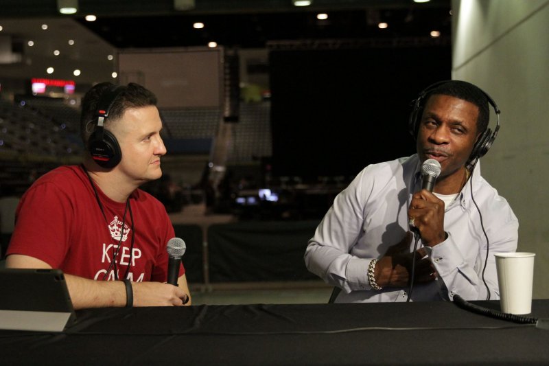 R Dub with Keith Sweat at Slow Jams 2016. Photo by Shana Rose Gegantoca from slowjams.com
